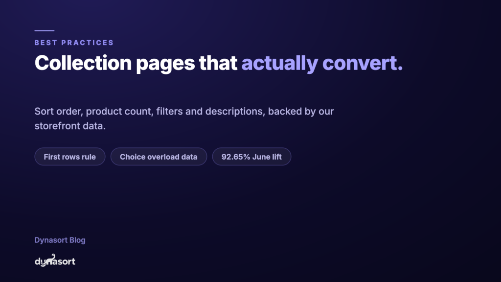 Shopify Collection Page Best Practices: What the Data Says