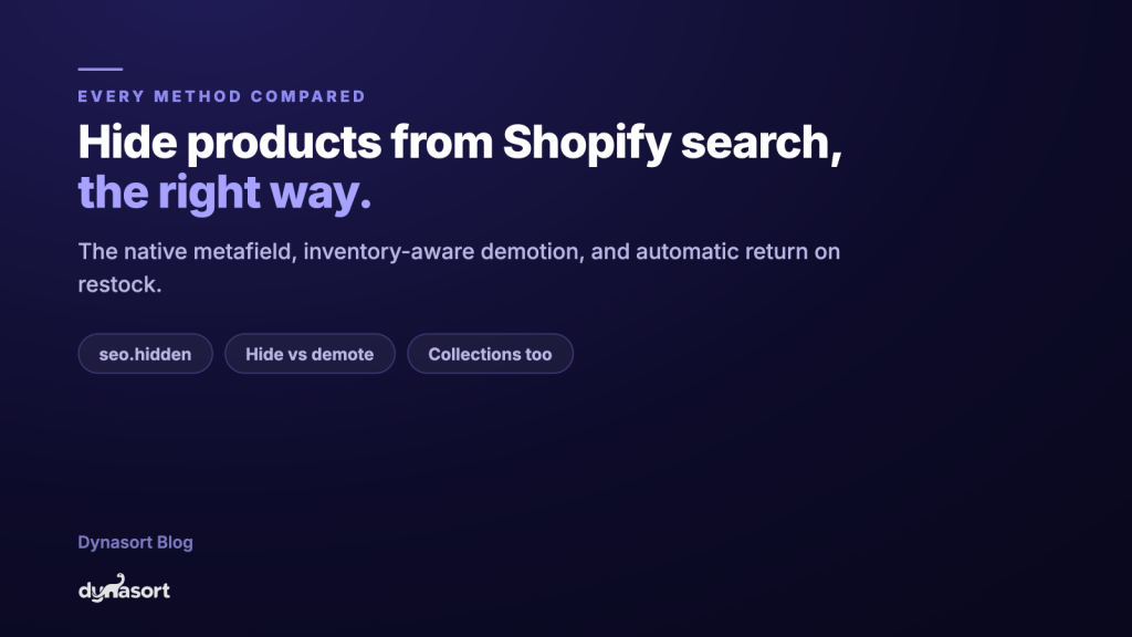 [REVIEW COPY, merges into post 1020] How to Hide Products from Shopify Search (Sold Out or Any)