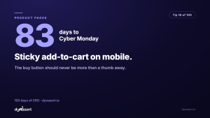 Sticky add-to-cart on mobile: the buy button should never be more than a thumb away.