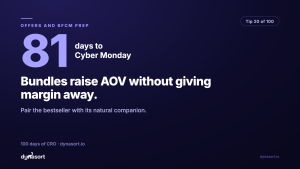 Bundles raise AOV without giving margin away: pair the bestseller with its natural companion.