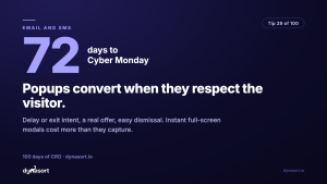 Popups convert when they respect the visitor: delay or exit intent, a real offer, easy dismissal. Instant full-screen modals cost more than they capture.