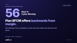 Plan BFCM offers backwards from margin, not sideways from competitors: know your floor before the discount war starts.